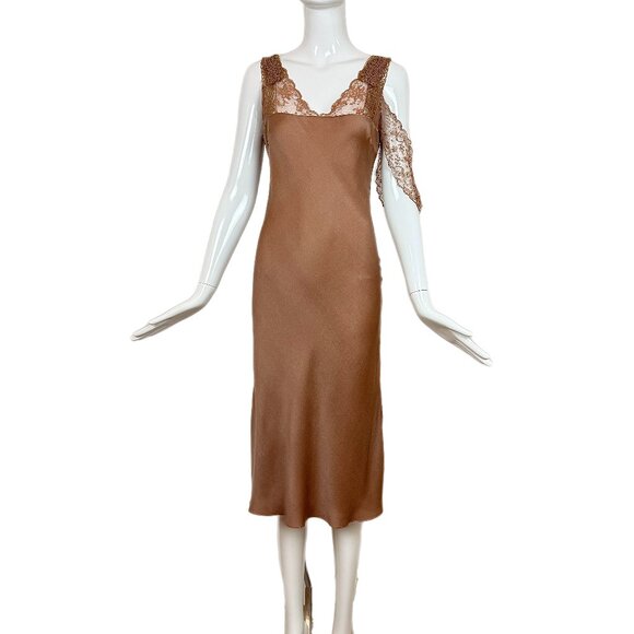 JOHN GALLIANO 2006 Vintage Silk Knee Length Slip Dress